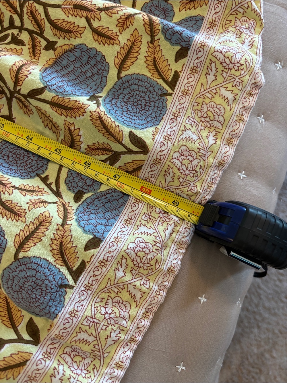 Uncle Frank Yellow and Blue Floral Midi Dress - Picture 5 of 5